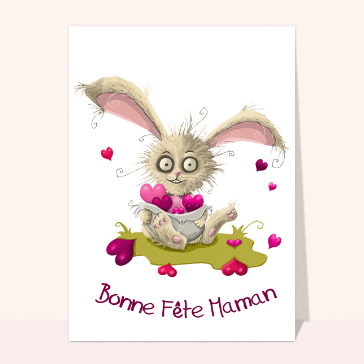 Lapin rigolo bonne fête maman