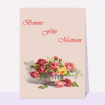 Carte ancienne bonne fête maman