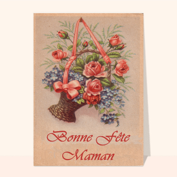 Bonne fête maman carte ancienne