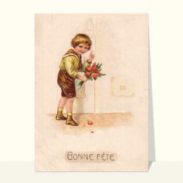 Carte ancienne bonne fête