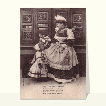 Carte ancienne la fête à maman
