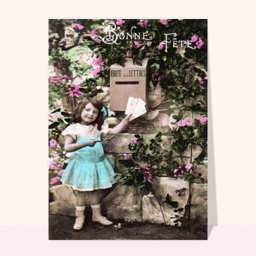 Petite fille bonne fête
