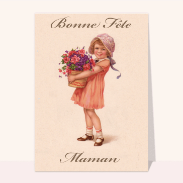 Bonne fête maman petite fille
