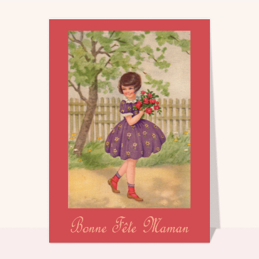 Bonne fête maman et la petite fille