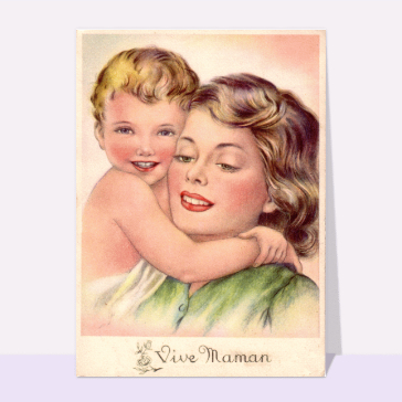 Carte ancienne vive maman