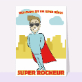 Cartes mon papa est un super héros pour votre texte
