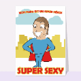Cartes mon papa est un super héros pour votre texte