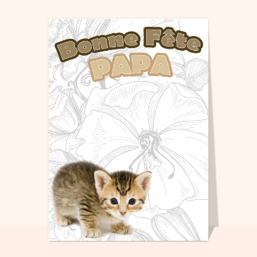 Bonne fête papa petit chaton