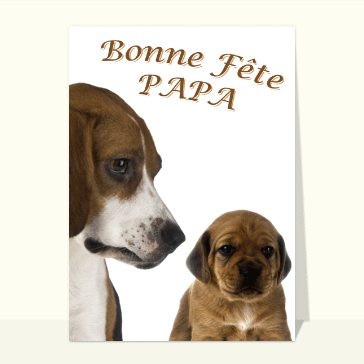 Deux petits chiens pour papa