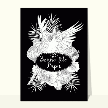 Coloriage bonne fête papa perroquet