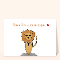 Cartes fête des pères et animaux pour votre texte