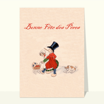 Carte ancienne bonne fête des pères