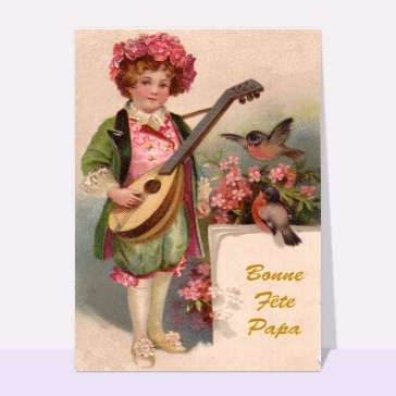 Petit guitariste bonne fête papa