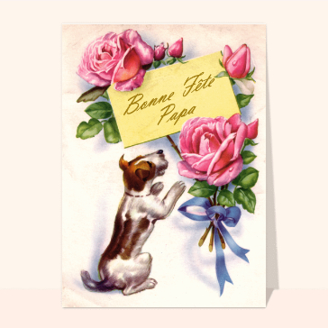 Le chien et les roses