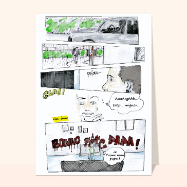 Bande dessinée de la fête des pères