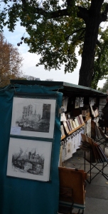 bouquiniste sur la quais parisien