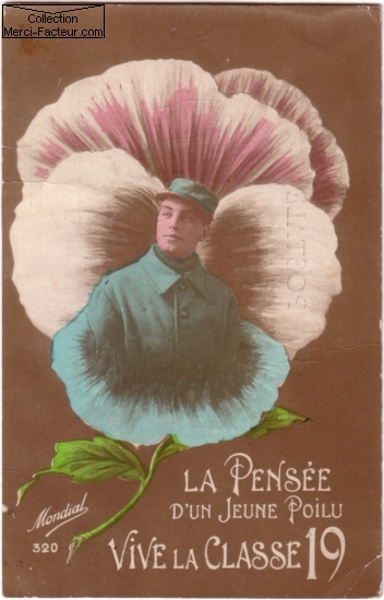 Cartes Postales Anciennes Patriotiques De La Guerre 14 18 Merci Facteur