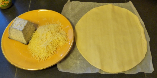 Ingredients de la recette des petits fours feuilletés au chèvre pour reveillon de nouvel an