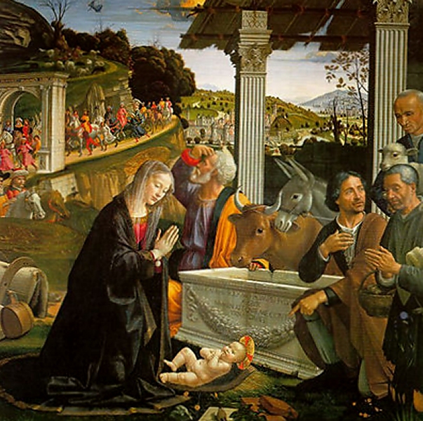 Naissance du christ. Nativité de Domenico Ghirlandaio