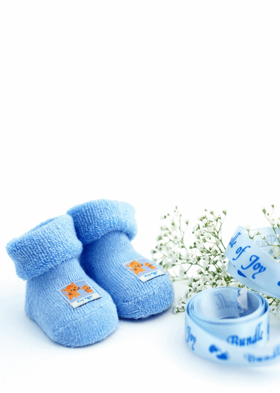 Carte Faire-part Naissance Chaussons Garcon : Envoyer une 