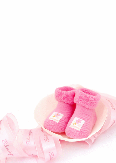 Carte Faire-part Naissance Chaussons Fille : Envoyer une 