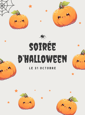 carte Citrouilles joyeuses pour une fête Halloween 