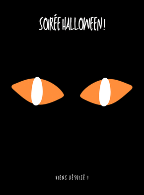 carte Yeux mystérieux pour une fête d'Halloween 