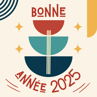 carte bonne année 2026 aux couleurs éclatantes 
