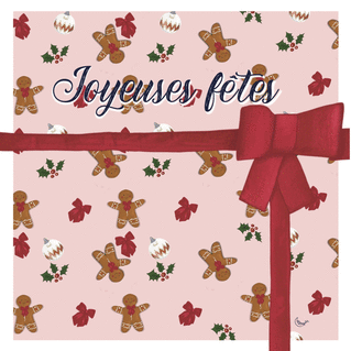 carte Gingerbread et houx pour des fêtes joyeuses 