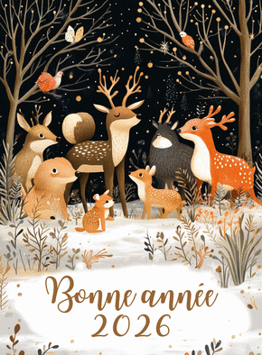 carte Nature enchantée pour une année 2026 magique 