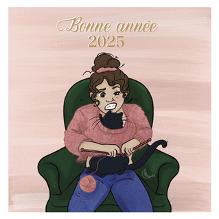 carte Chaude et drôle, 2026 avec mon chat à l’aiguille ! 