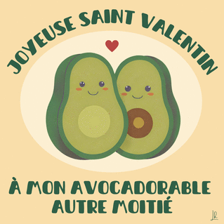 carte Avocat, mon amour pour la Saint-Valentin 