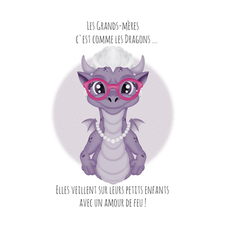 carte Dragons et tendresse : un hommage à Mamie 