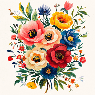 carte Fleurs éclatantes pour célébrer Mamie 