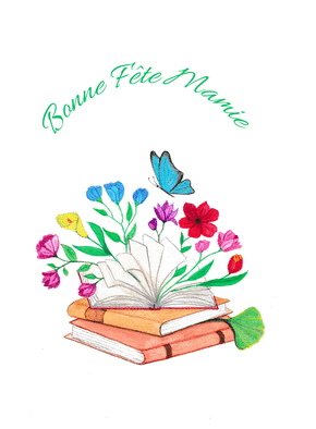 carte Livre de fleurs et douceurs pour Mamie 