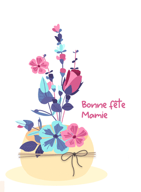 carte Fleurs délicates pour une Mamie chérie 
