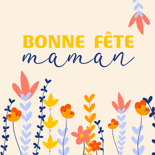 carte Fleurs colorées pour célébrer maman chaleureusement 