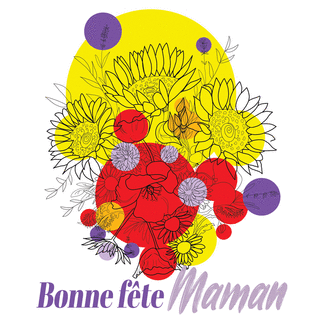 carte Fleurs éclatantes pour célébrer maman 