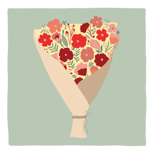 carte Bouquet de fleurs vibrant pour maman 