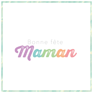carte Bonne fête Maman en pastel coloré 