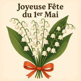 carte Muguet de tradition pour un joyeux 1er Mai 