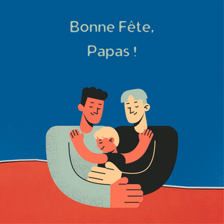 carte Célébration familiale pour tous les papas 