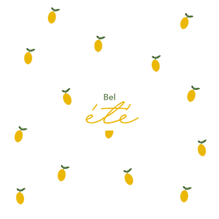 carte Citronnier et chaleur estivale éclatante 