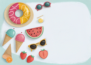 carte Délices estivaux avec glaces et fruits frais 