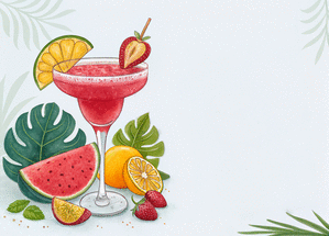 carte Cocktail tropical pour des vacances rafraîchissantes 