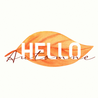 carte Hello Feuilles d'automne en couleurs vibrantes 