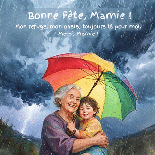carte Bonne f&ecirc;te mamie 