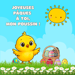 carte Joyeuses P&acirc;ques Enfants 