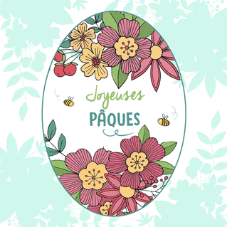 carte Joyeuses P&acirc;ques 