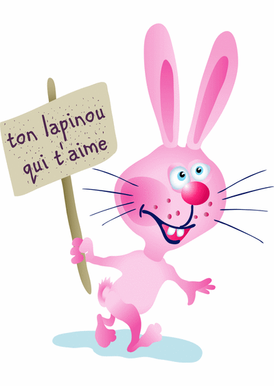 Carte Ton Lapinou Qui T Aime Envoyer Une Vraie Carte Saint Valentin Humour Des 0 99 Merci Facteur